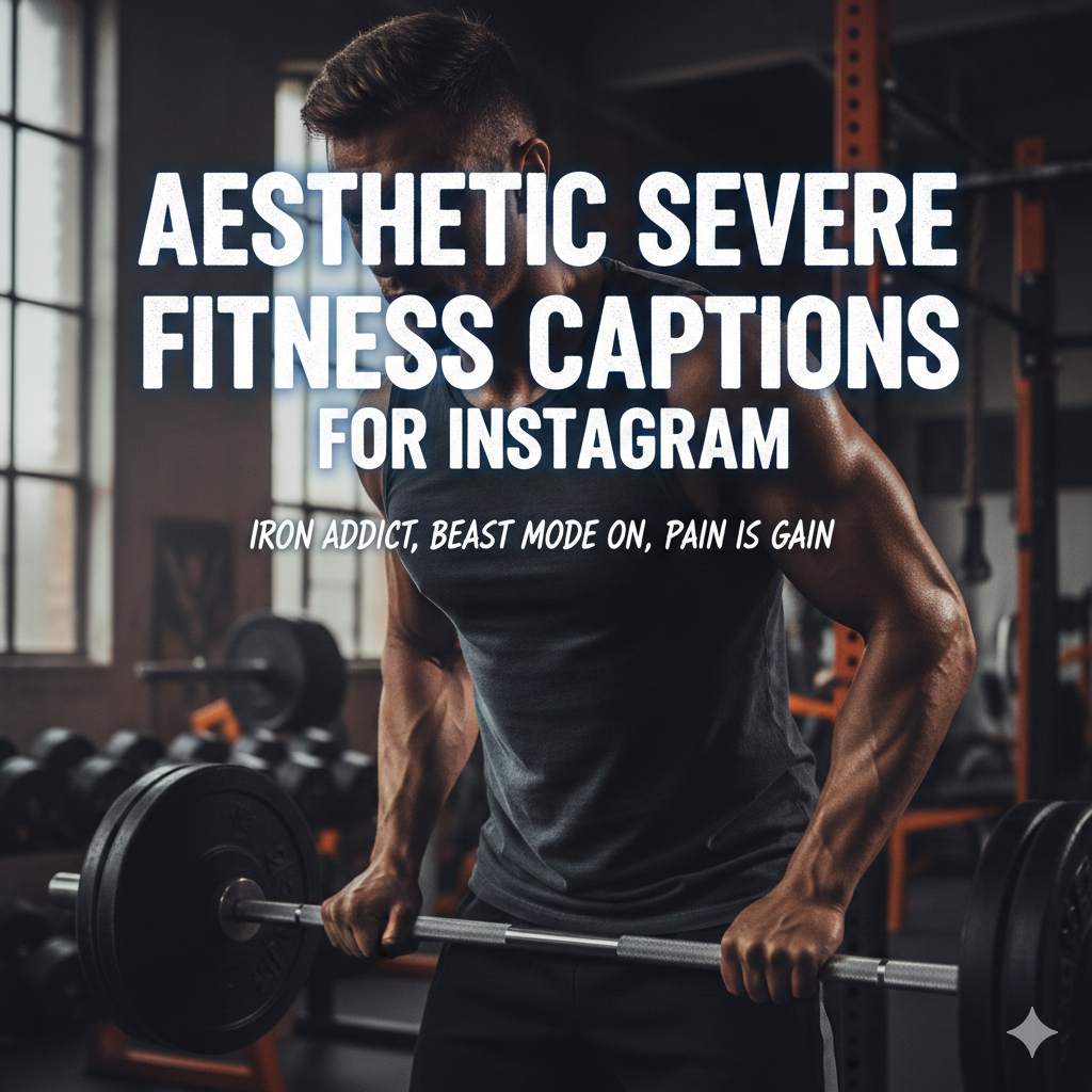 Aesthetic Severe Fitness Captions for Instagram