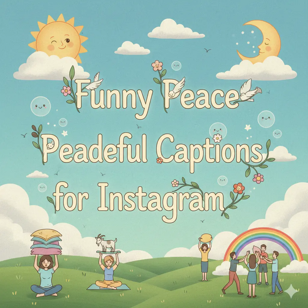 Funny Peace / Peaceful Captions for Instagram
