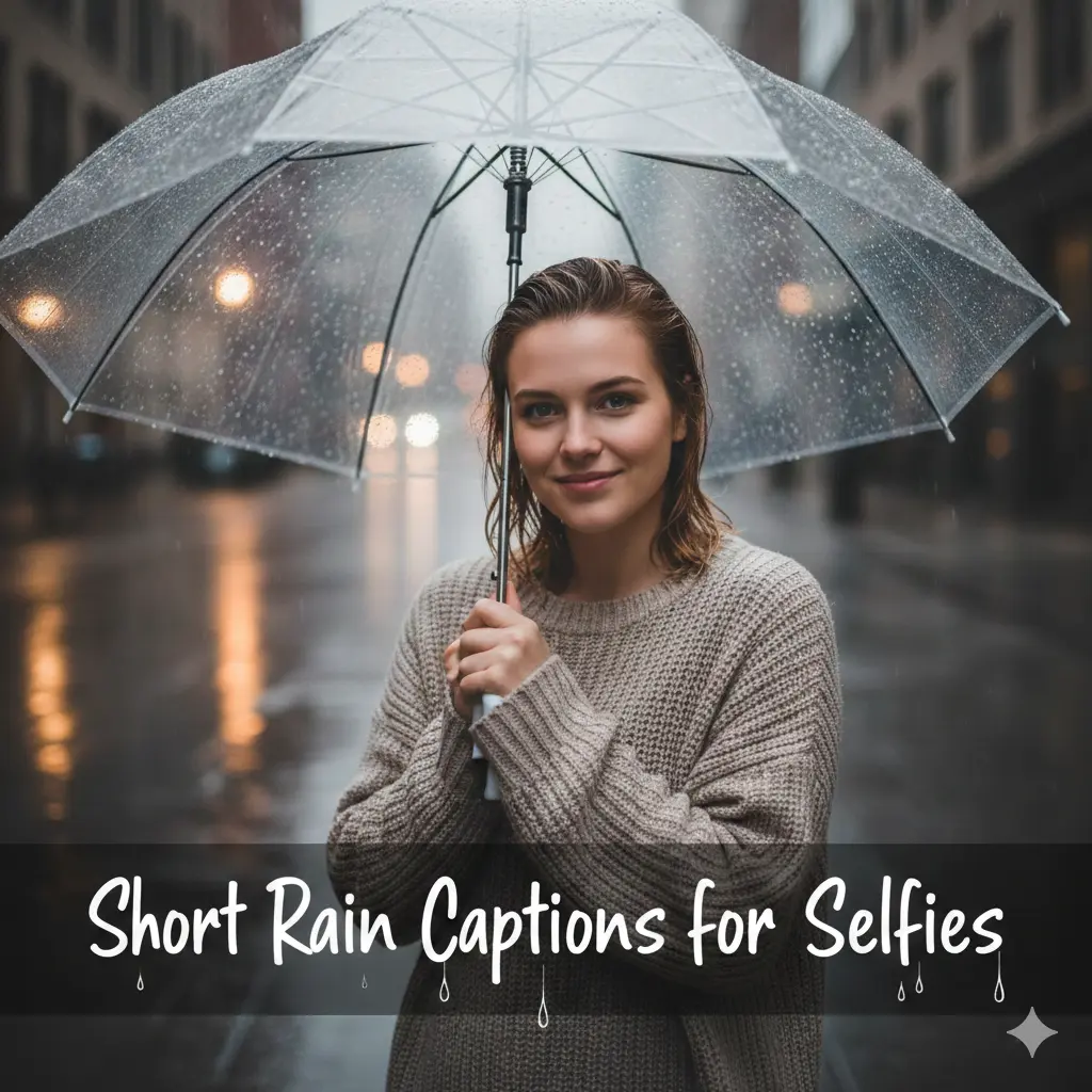 Short Rain Captions for Selfies