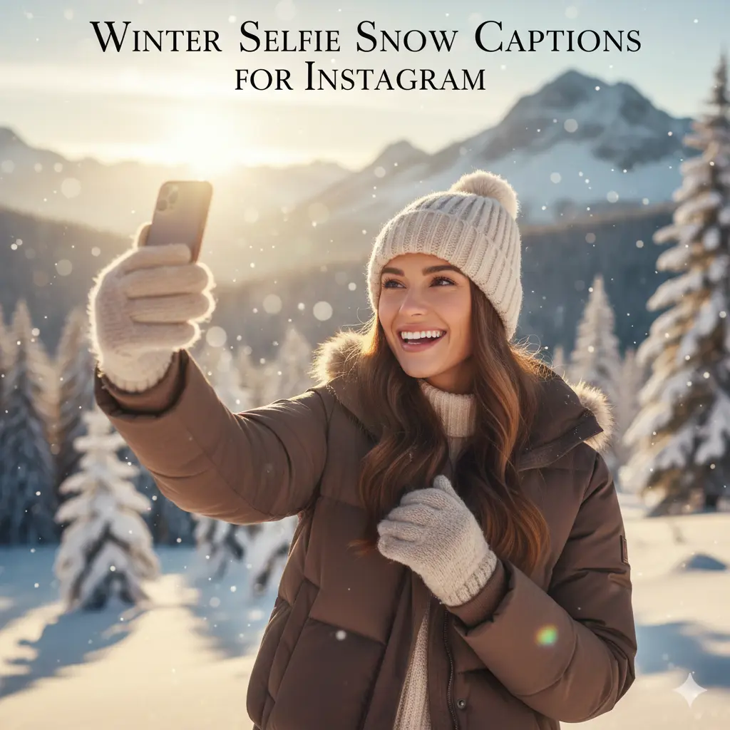 Winter Selfie Snow Captions for Instagram