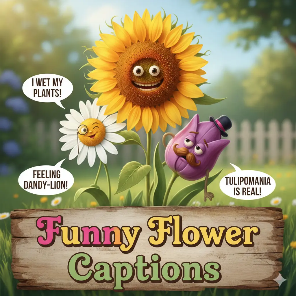 Funny Flower Captions
