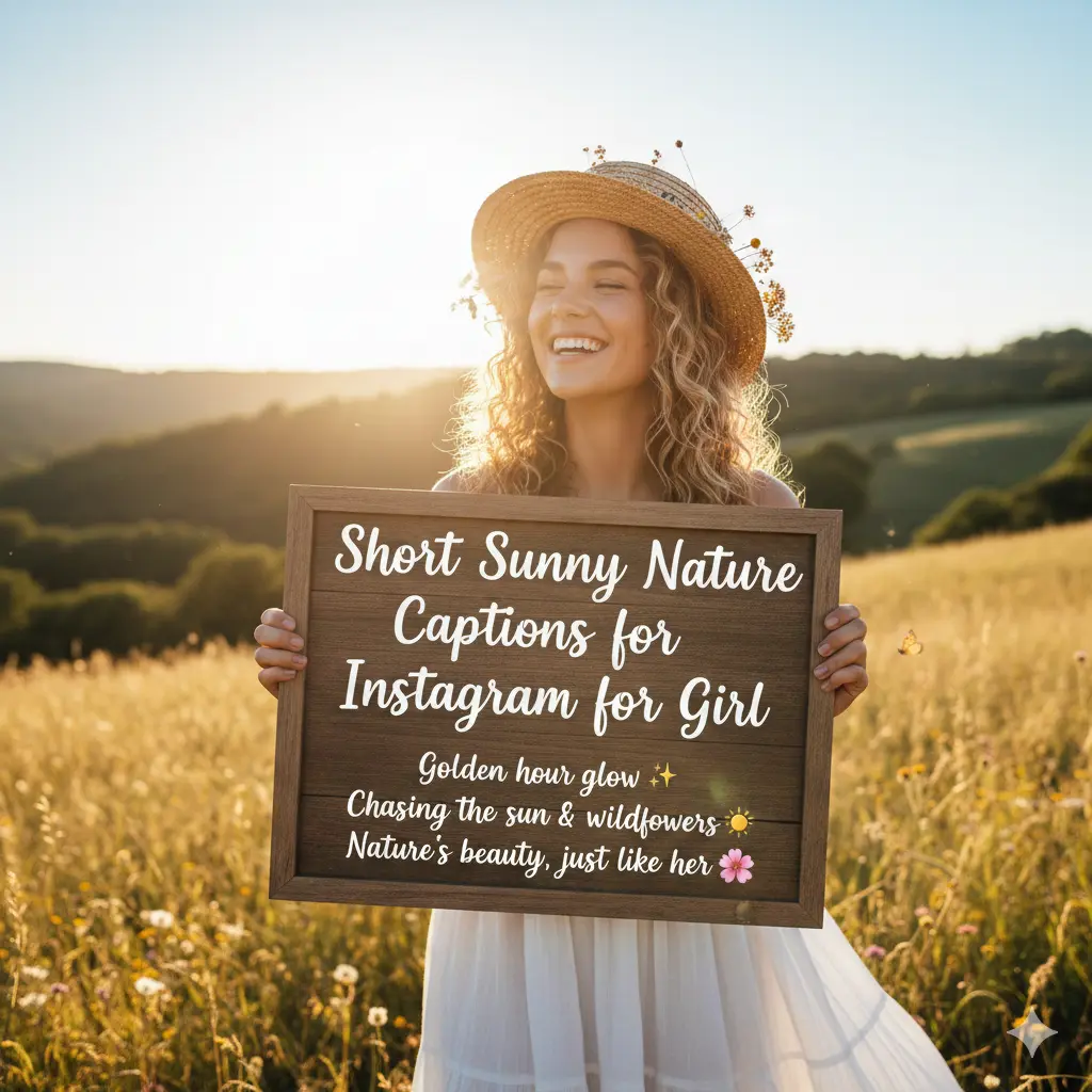 Short Sunny Nature Captions for Instagram for Girl