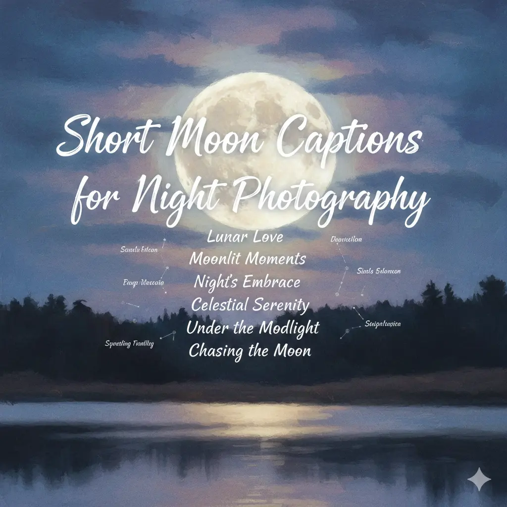 Short Dark Moon Captions