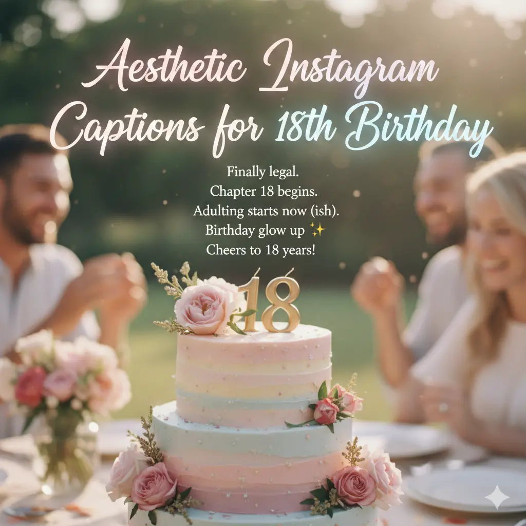 Aesthetic Instagram Captions for 18th Birthday