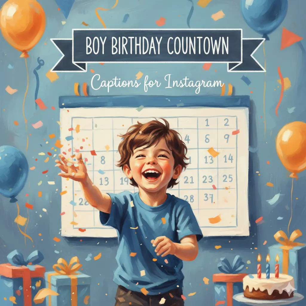  Boy Birthday Countdown Captions for Instagram