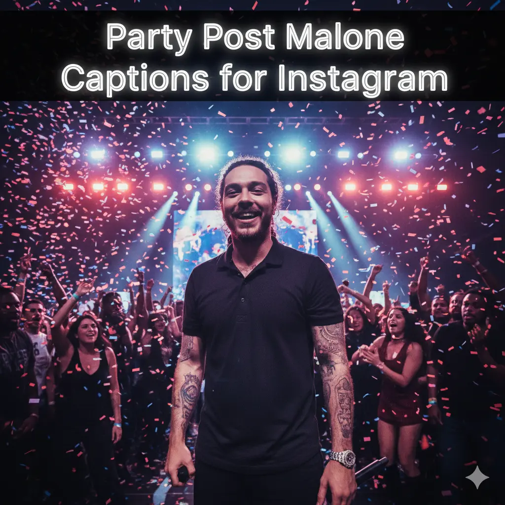 Party Post Malone Captions for Instagram