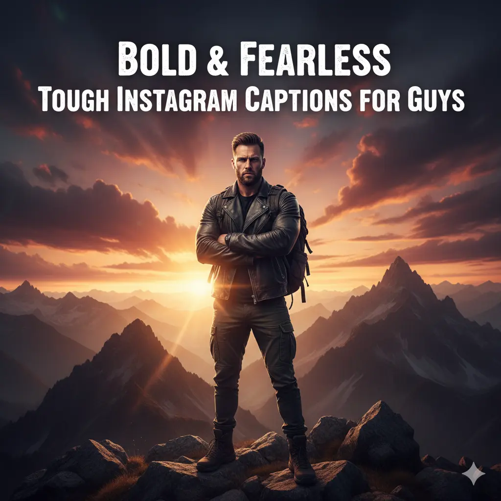 Bold & Fearless Tough Instagram Captions for Guys