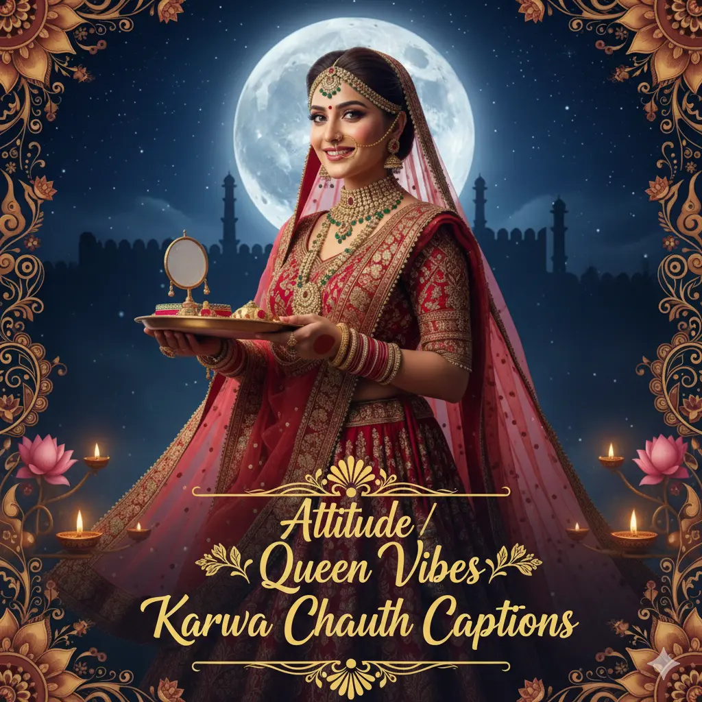 Attitude / Queen Vibes Karwa Chauth Captions