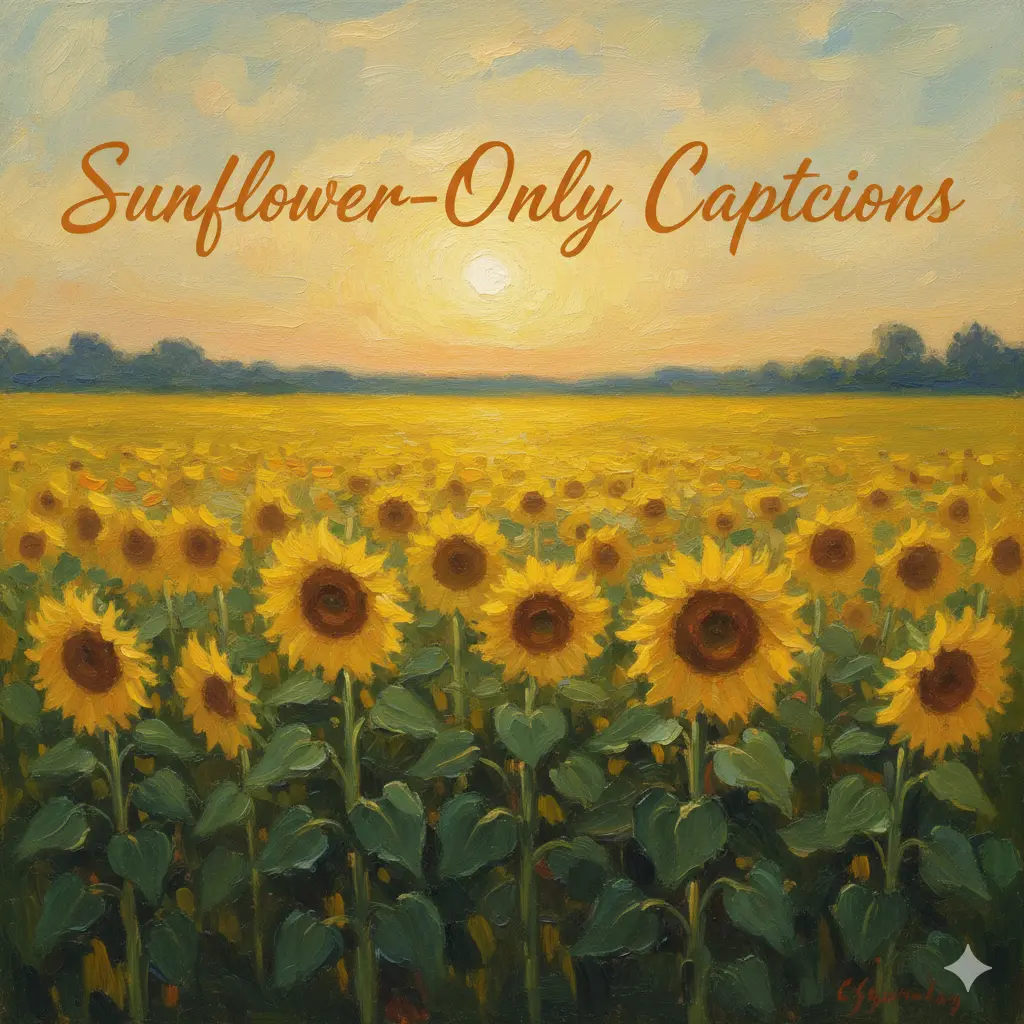 Sunflower-Only Captions 