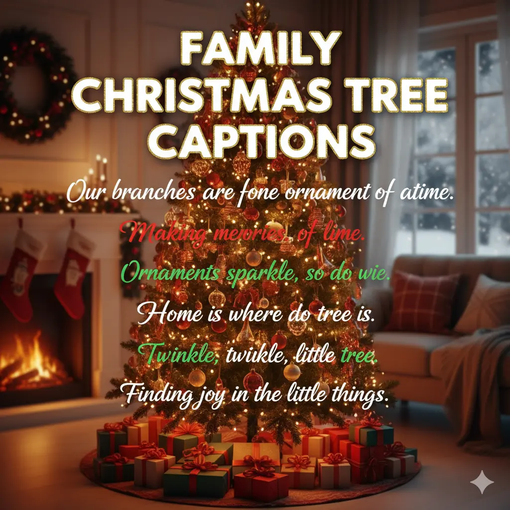 Family Christmas Tree Captions