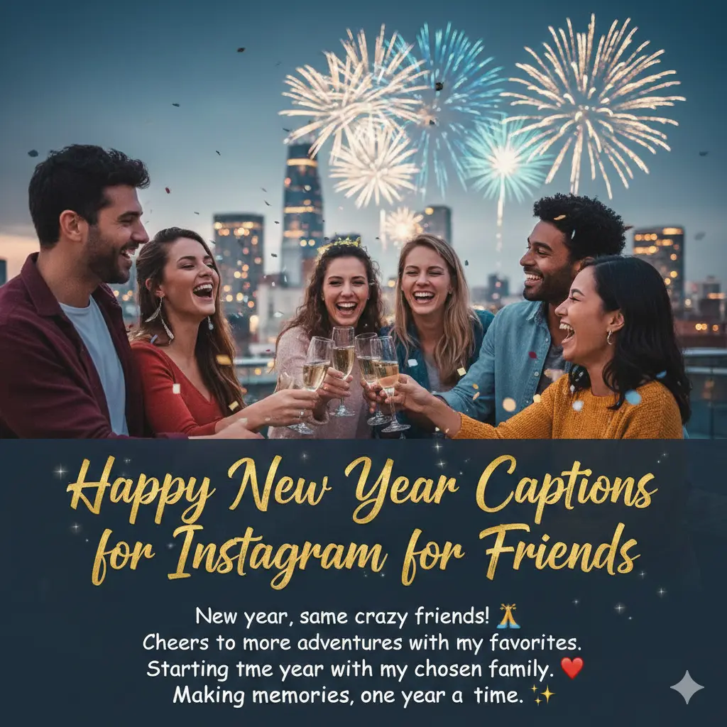 Happy New Year Captions for Instagram for Friends