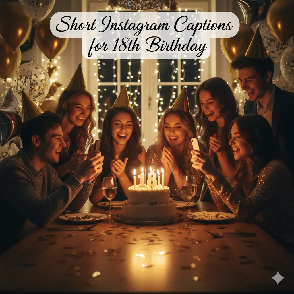 Short Instagram Captions for 18th Birthday