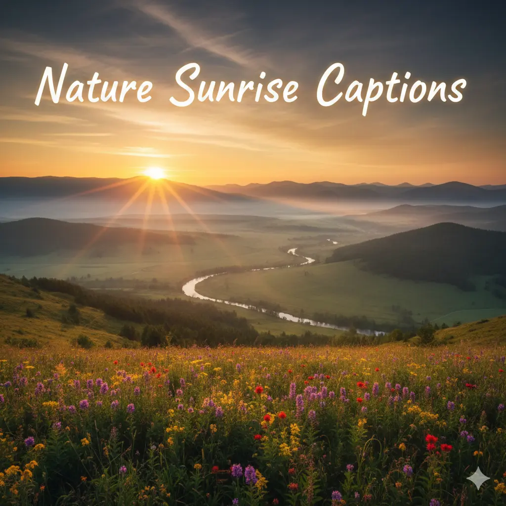 Nature Sunrise Captions