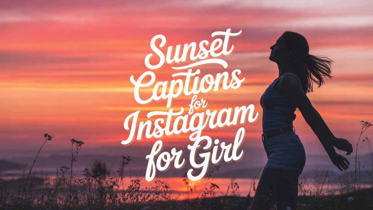 Sunset Captions for Instagram for Girl