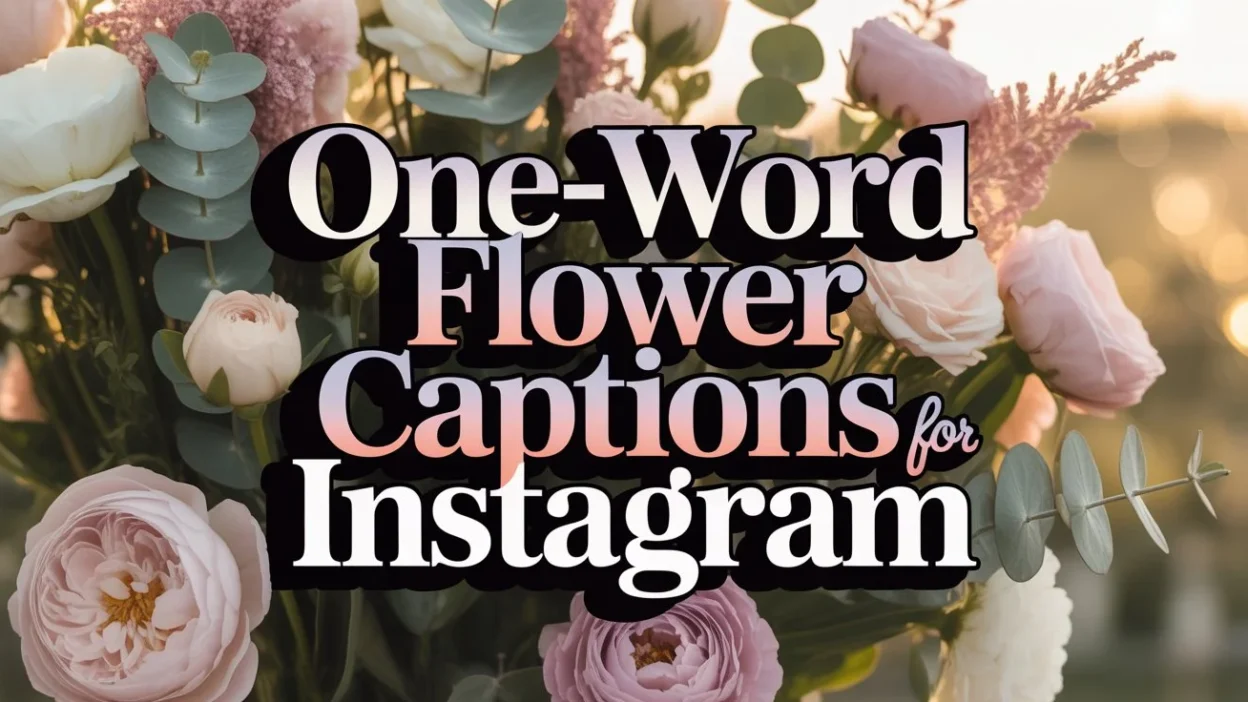 One-Word Flower Captions for Instagram