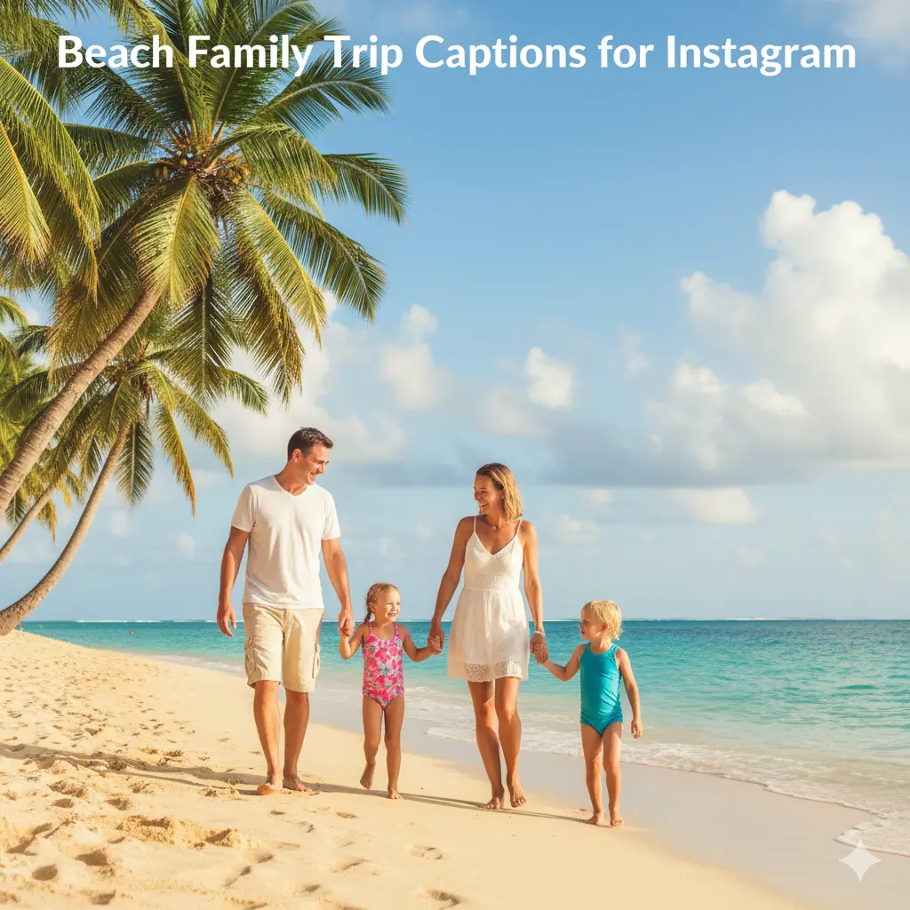 Beach Family Trip Captions for Instagram