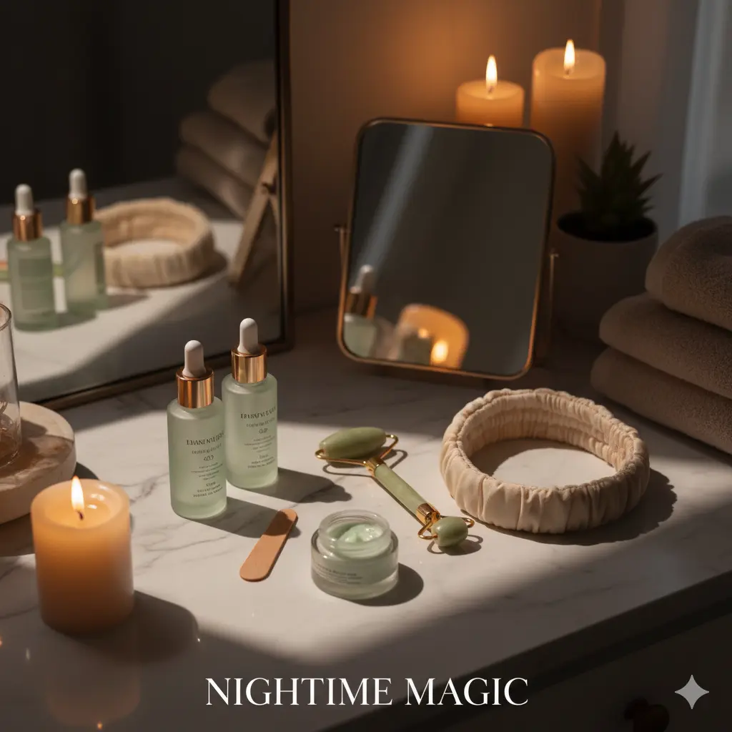  Night Facial Captions