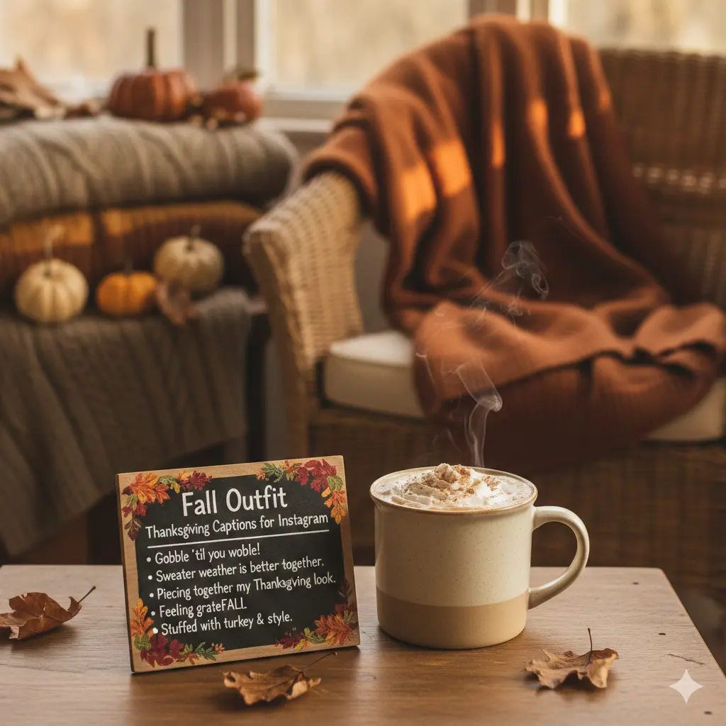  Fall Outfit Thanksgiving Captions for Instagram