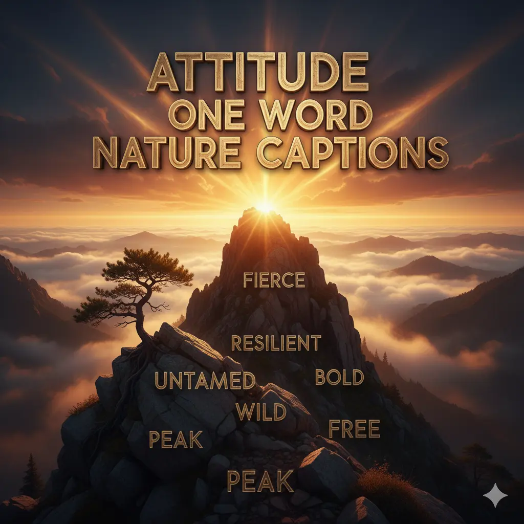 Attitude One Word Nature Captions