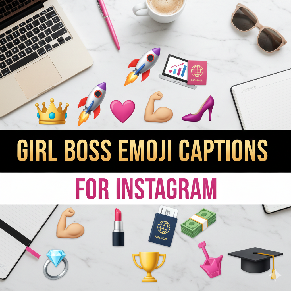 Girl Boss Emoji Captions for Instagram for Girl 
