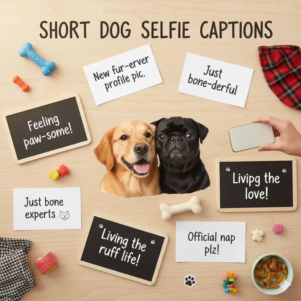 Short Dog Selfie Captions