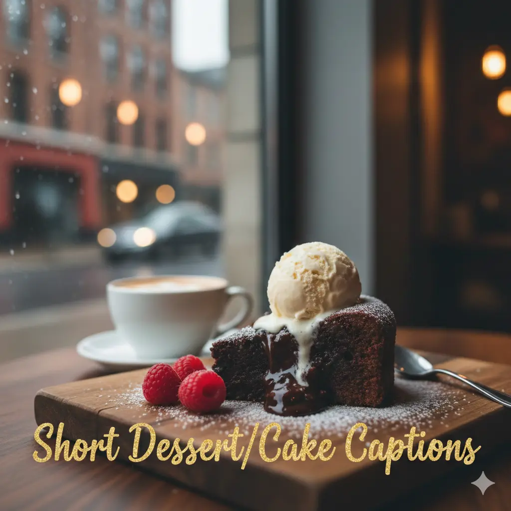 Short Dessert/Cake Captions