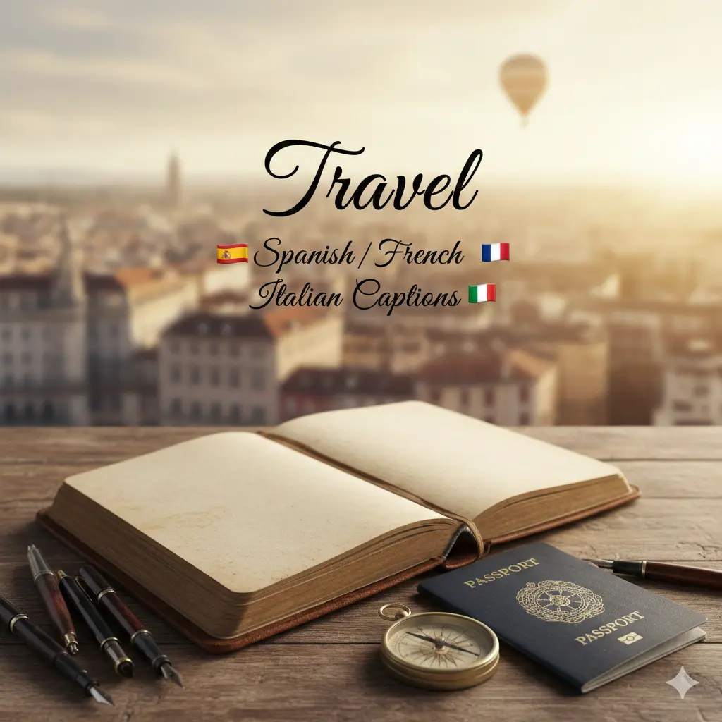 Travel Spanish / French / Italian Captions