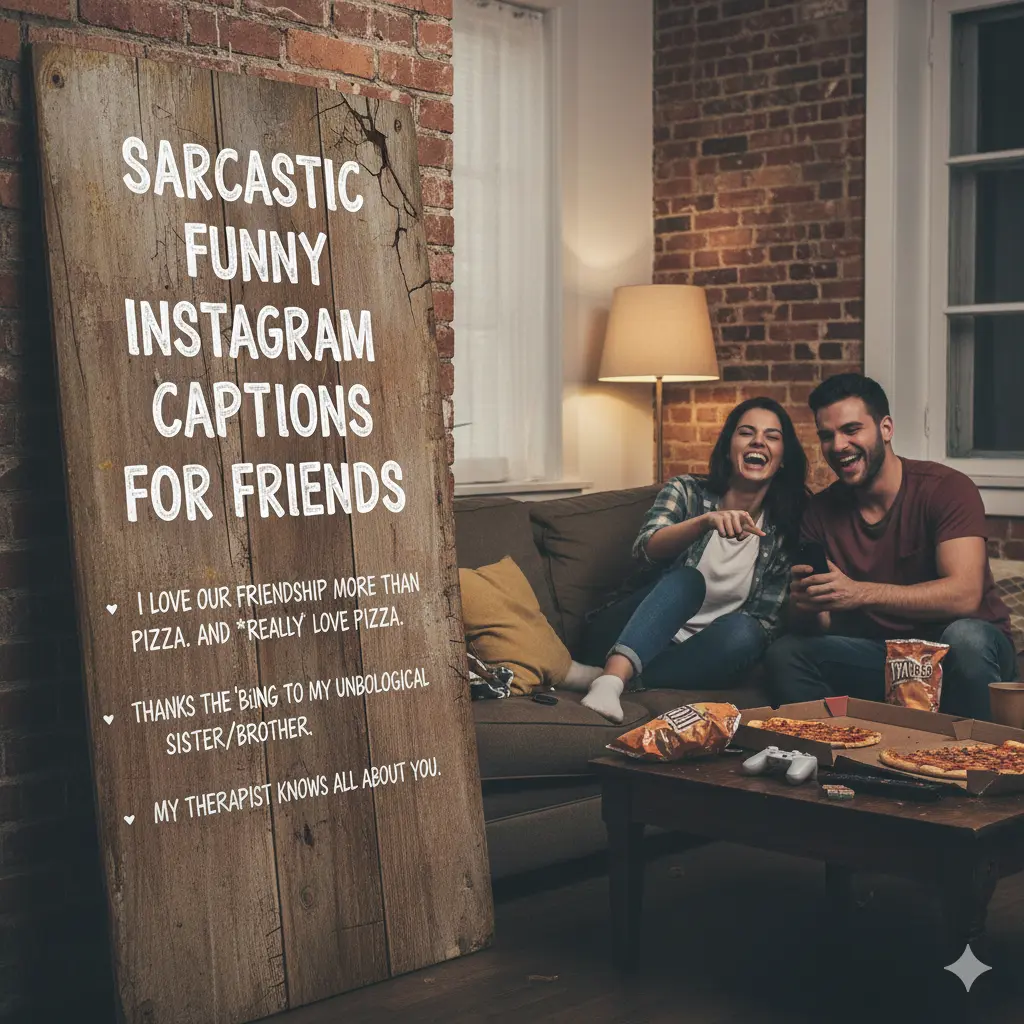 Sarcastic Funny Instagram Captions for Friends