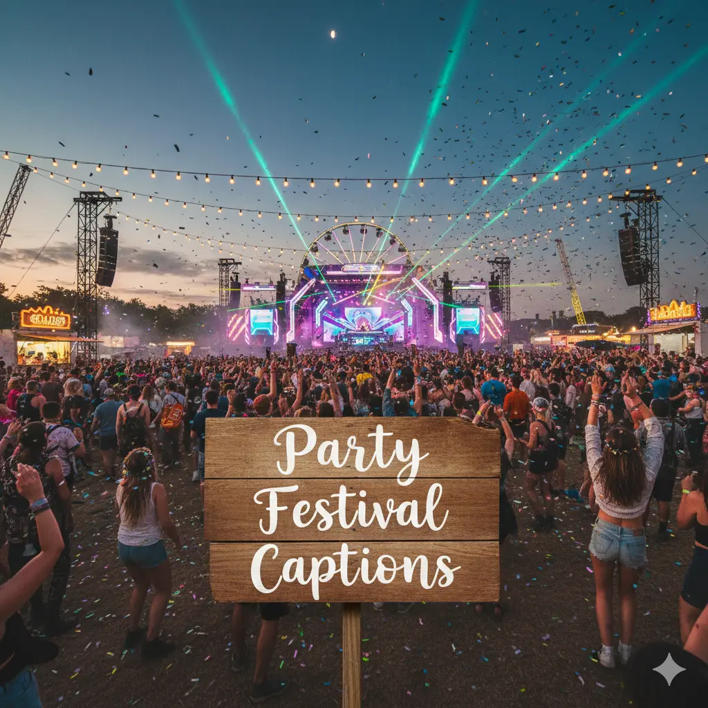 Party Festival Captions