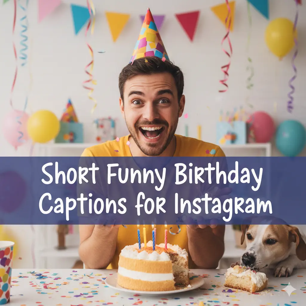 Short Funny Birthday Captions for Instagram 