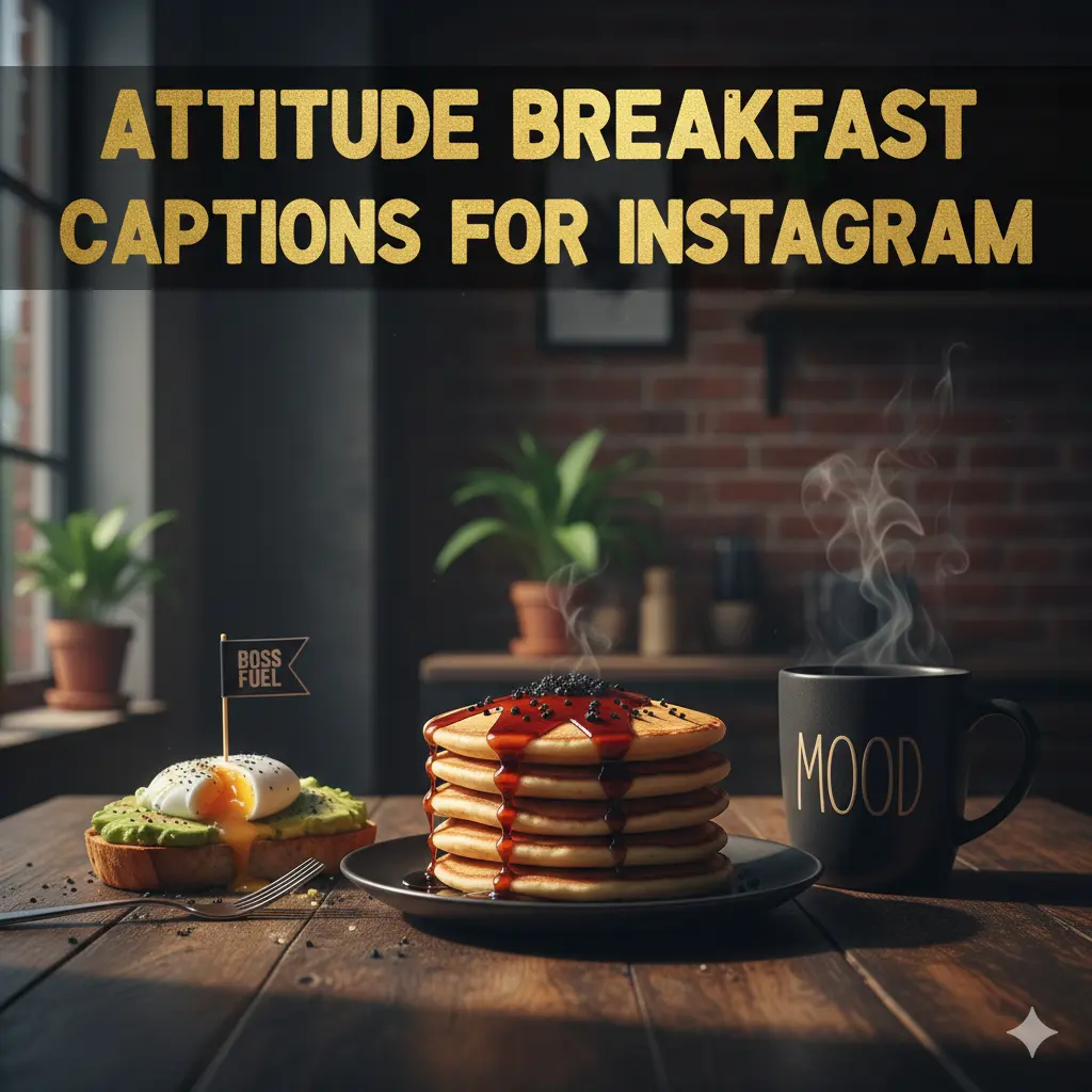 Attitude Breakfast Captions for Instagram
