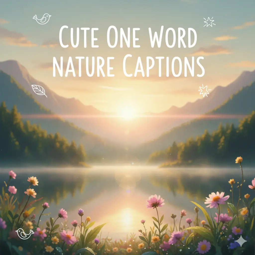 Cute One Word Nature Captions