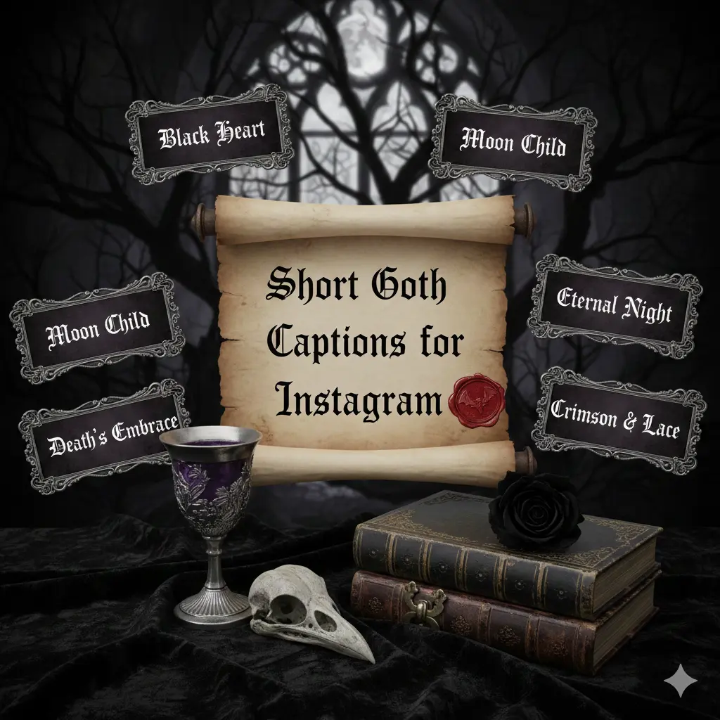 Short Goth Captions for Instagram