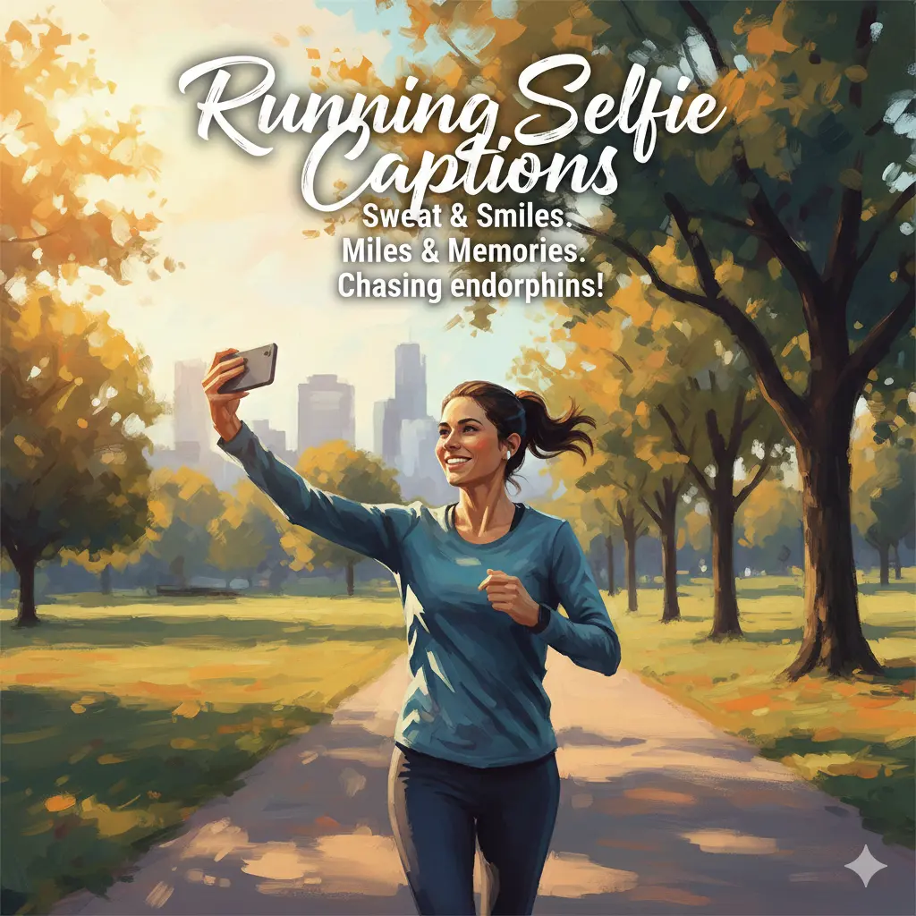 Running Selfie Captions