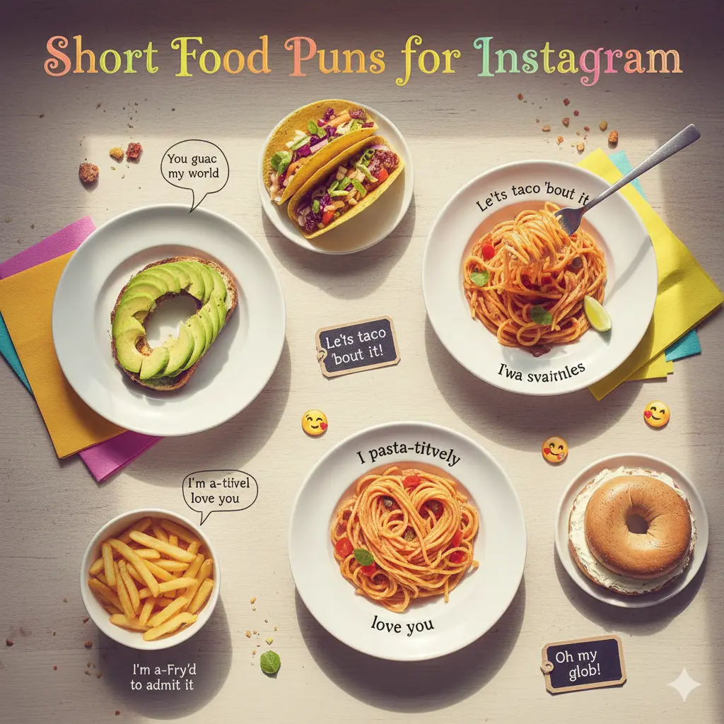 Short Food Puns for Instagram