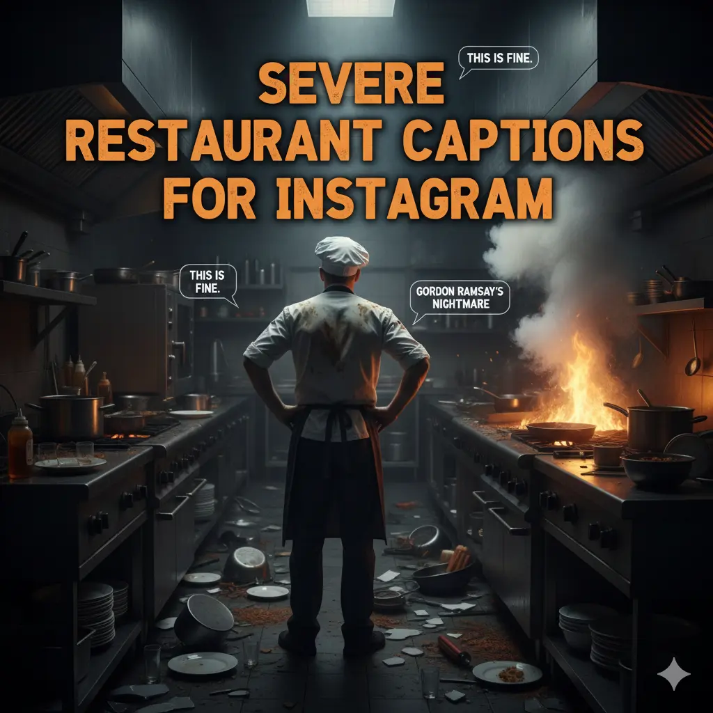 Severe  Restaurant Captions for Instagram 