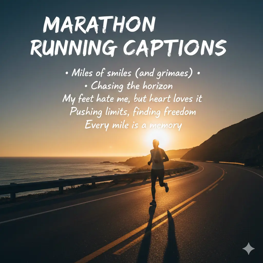 Marathon Running Captions