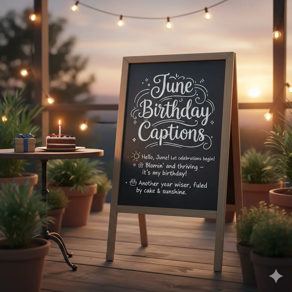 June Birthday Captions 