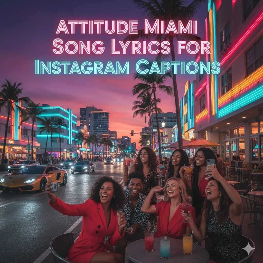 Attitude Miami Song Lyrics for Instagram Captions 
