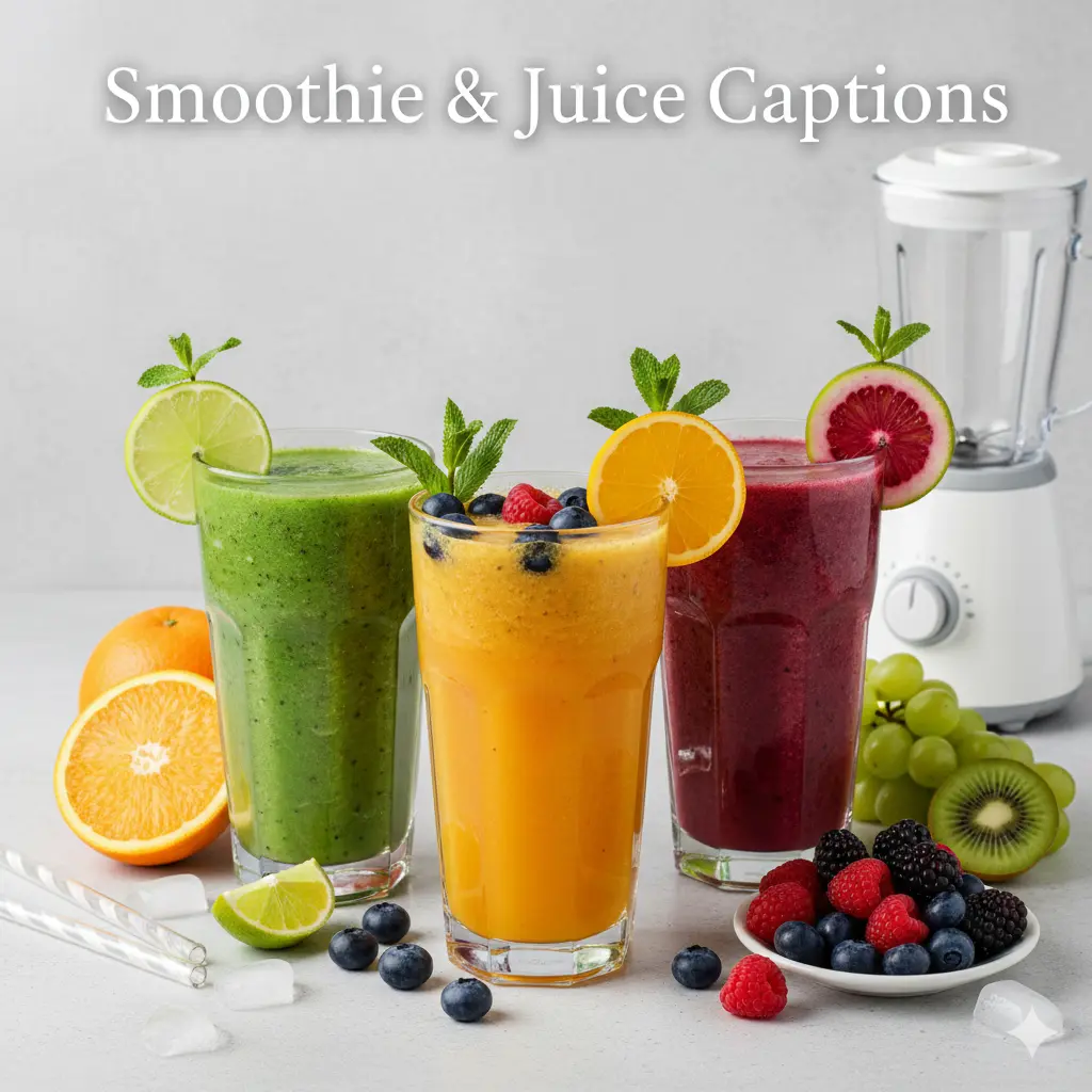  Smoothie & Juice Captions 