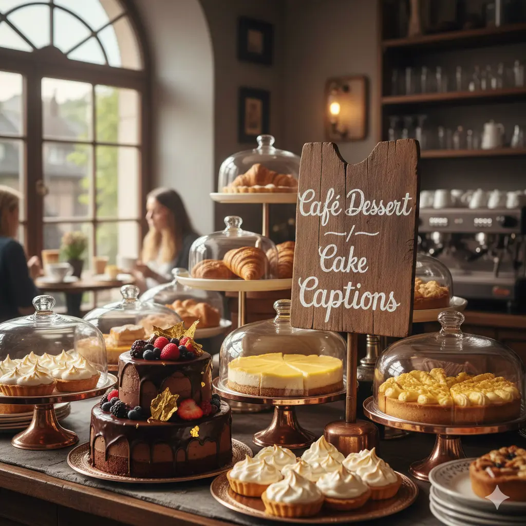 Cafe Dessert/Cake Captions