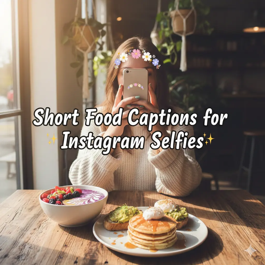 Short Food Captions for Instagram Selfies