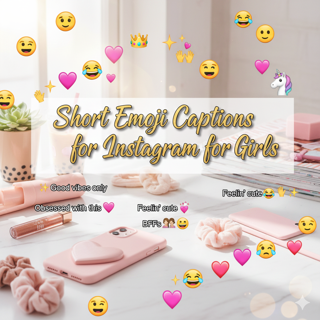 Short Emoji Captions for Instagram for Girl 