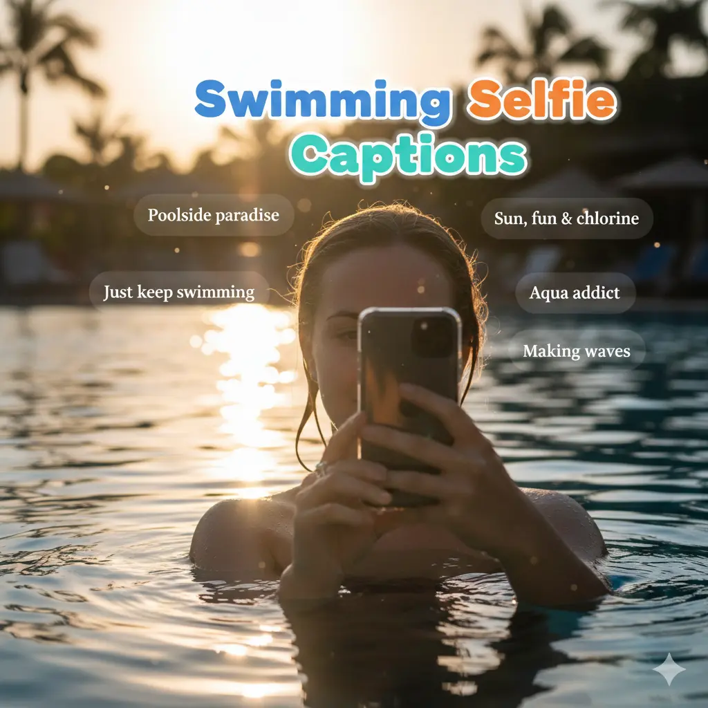 Swimming Selfie Captions