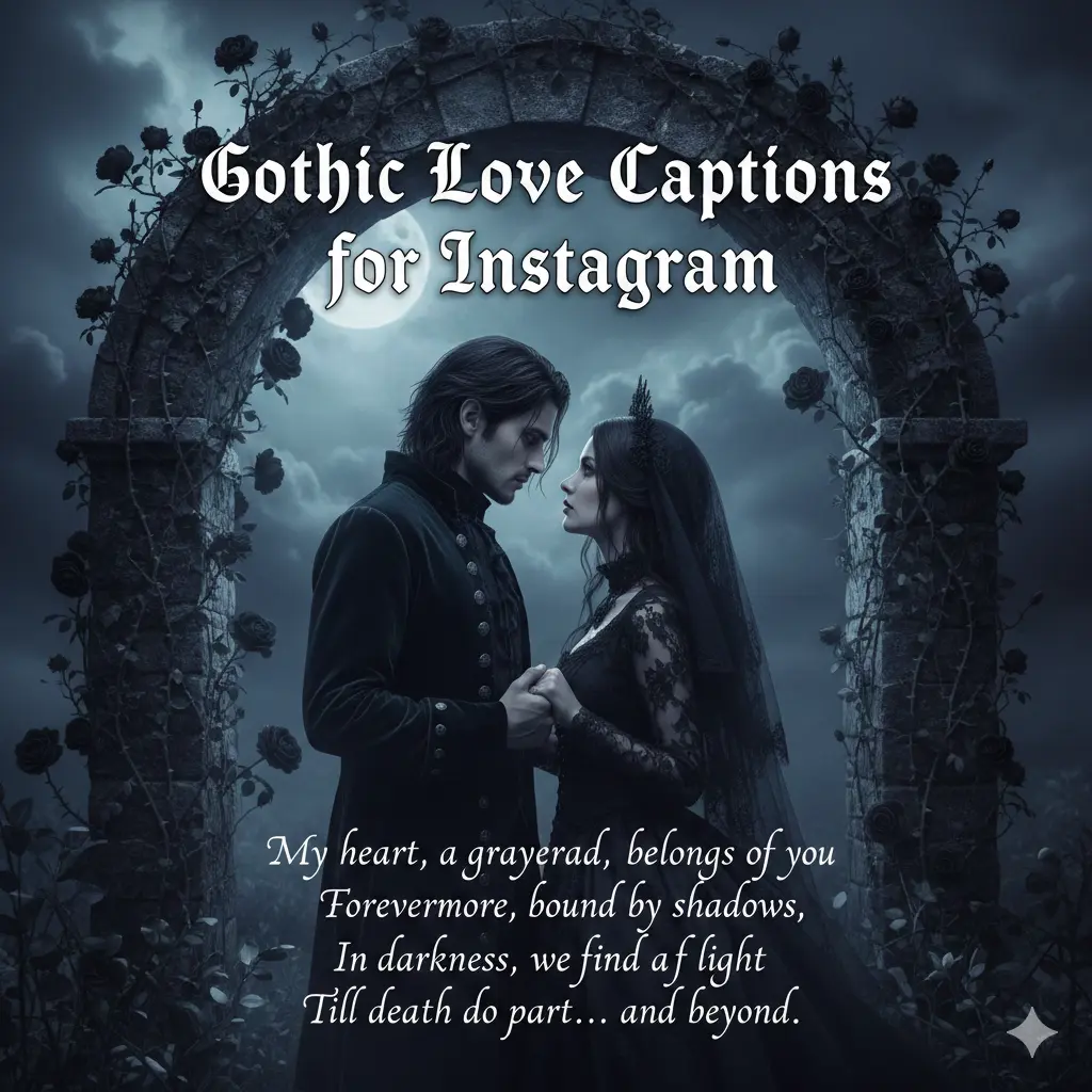 Gothic Love Captions for Instagram 