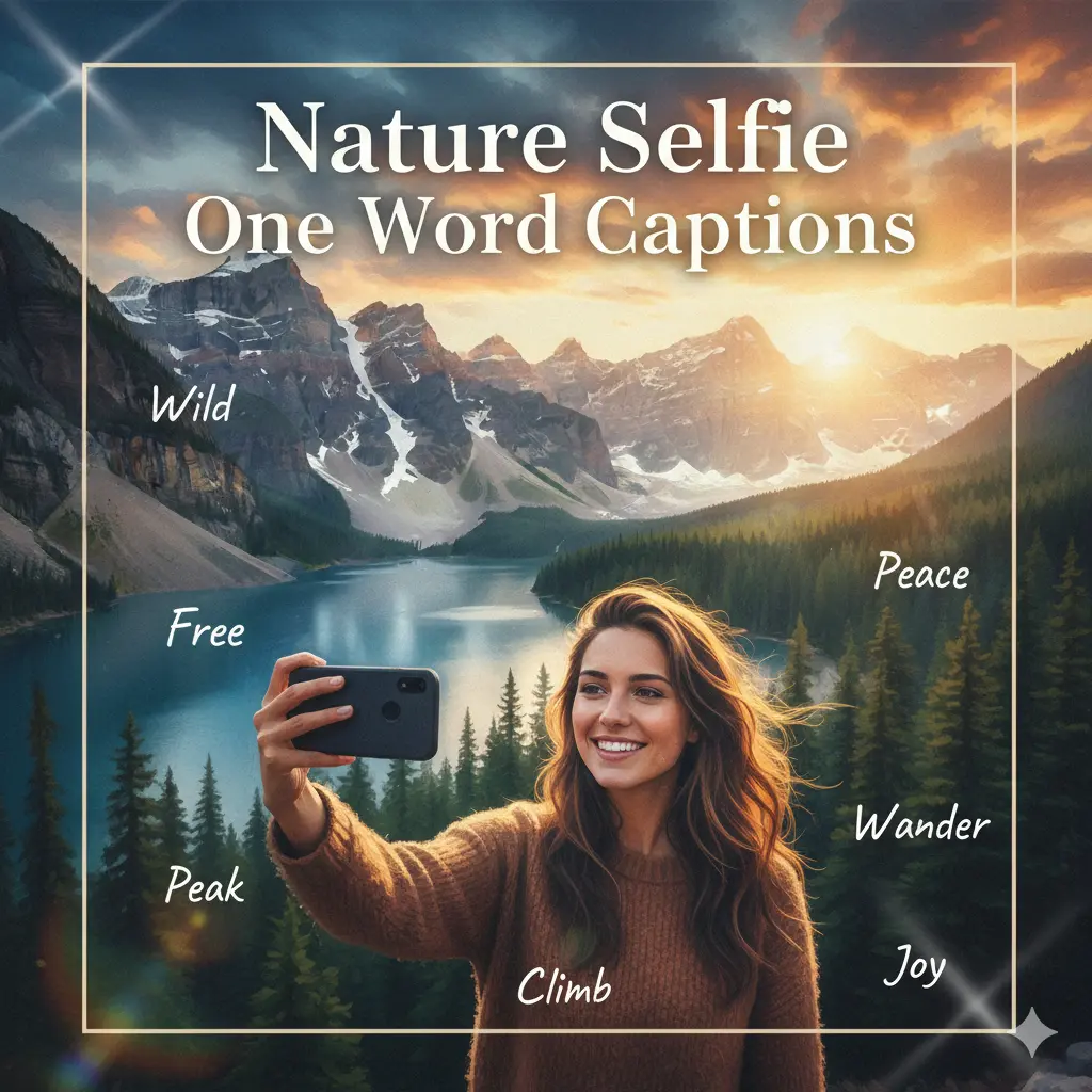 Nature Selfie One Word Captions