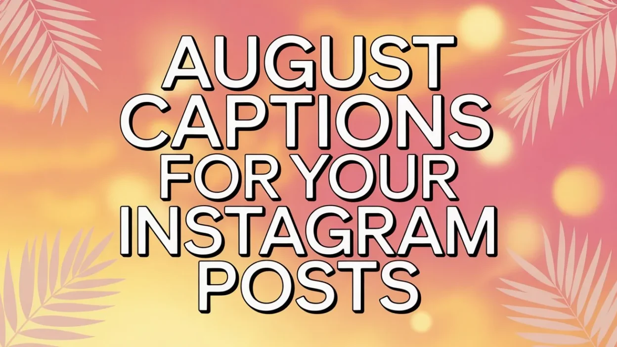 August Captions for Your Instagram Posts